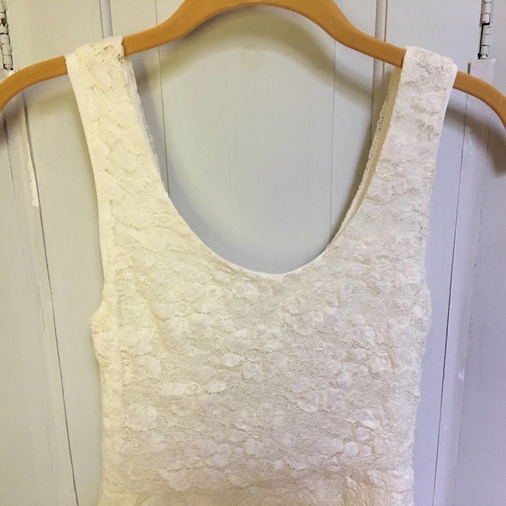 Paper Crane Lined Peplum Lace Top - Picture 2 of 8